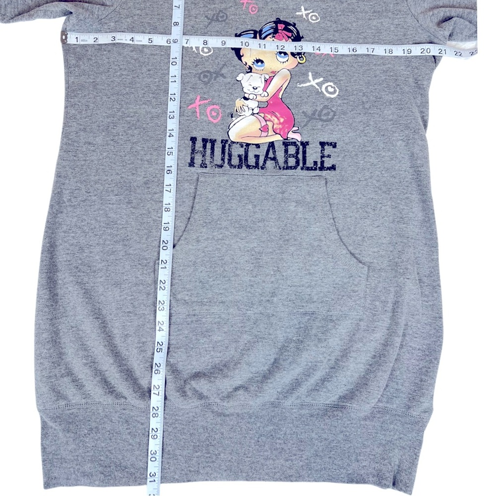 Betty Boop sweatshirt women’s small, lightweight short sleeve with front pocket - Picture 5 of 11
